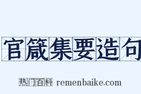 官箴集要造句是什么意思的图片